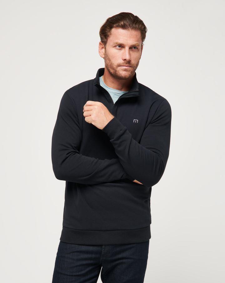 <img src="https://cdn.shopify.com/s/files/1/0252/0927/4404/files/TM-Combo-Logo-Block-Black-650.png?v=1580931784" alt=" TravisMathew Brand logo" align="middle" style="border:0;"><p><p>Cloud Quarter Zip 2.0</p>