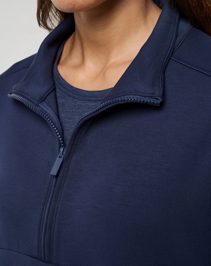 <img src="https://cdn.shopify.com/s/files/1/0252/0927/4404/files/TM-Combo-Logo-Block-Black-650.png?v=1580931784" alt=" TravisMathew Brand logo" align="middle" style="border:0;"><p><p>Skyloft Soft 1/2 Zip 2.0</p>